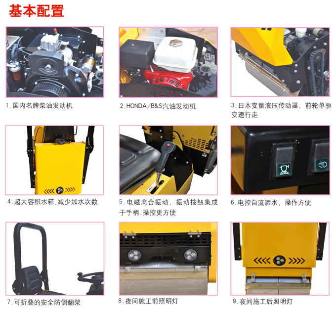 GNYL41C駕駛式壓路機產品基本配置